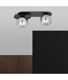 Plaza 2 Svart/Grafit taklampa - Ø14 cm, E14, 230V, utan ljuskälla