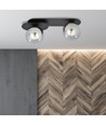Plaza 2 Svart/Grafit taklampa - Ø14 cm, E14, 230V, utan ljuskälla