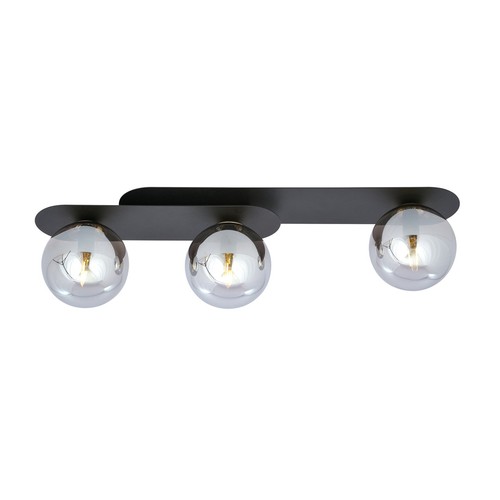 Plaza 3 Svart/Grafit taklampa - Ø14 cm, E14, 230V, utan ljuskälla