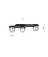 Plaza 3 Svart/Grafit taklampa - Ø14 cm, E14, 230V, utan ljuskälla