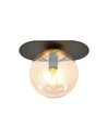 Plaza 1 Svart/Bärnsten taklampa - Ø14 cm, E14, 230V, utan ljuskälla