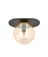 Plaza 1 Svart/Bärnsten taklampa - Ø14 cm, E14, 230V, utan ljuskälla