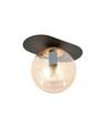 Plaza 1 Svart/Bärnsten taklampa - Ø14 cm, E14, 230V, utan ljuskälla