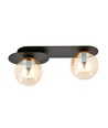 Plaza 2 Svart/Bärnsten taklampa - Ø14 cm, E14, 230V, utan ljuskälla