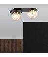Plaza 2 Svart/Bärnsten taklampa - Ø14 cm, E14, 230V, utan ljuskälla