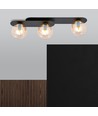 Plaza 3 Svart/Bärnsten taklampa - Ø14 cm, E14, 230V, utan ljuskälla