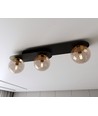Plaza 3 Svart/Bärnsten taklampa - Ø14 cm, E14, 230V, utan ljuskälla