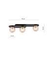 Plaza 3 Svart/Bärnsten taklampa - Ø14 cm, E14, 230V, utan ljuskälla