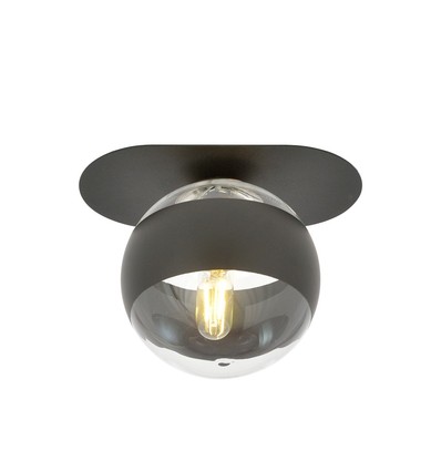 Plaza 1 Svart/Rand taklampa - Ø14 cm, E14, 230V, utan ljuskälla
