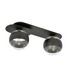 Plaza 2 Svart/Rand taklampa - Ø14 cm, E14, 230V, utan ljuskälla