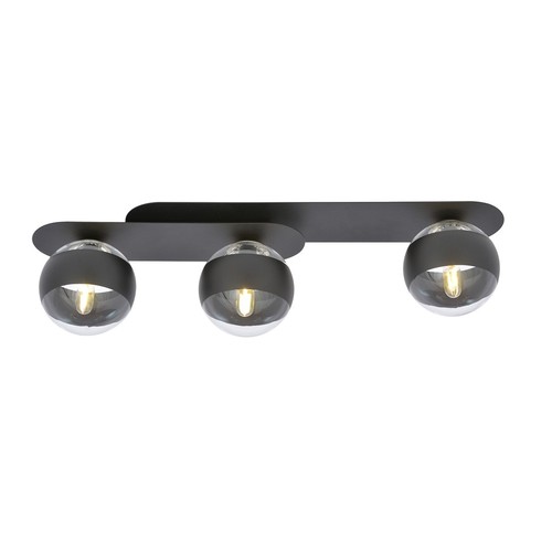 Plaza 3 Svart/Rand taklampa - Ø14 cm, E14, 230V, utan ljuskälla