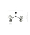 Space 4 Svart/Grafit taklampa - Ø14 cm, E14, 230V, utan ljuskälla