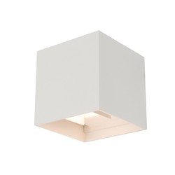Lagertömning: Kobi Cube 2x4 watt vit væglampe - firkantet, justerbar spredning