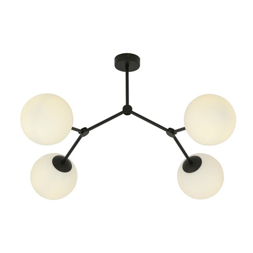Space 4 Svart/Opal taklampa - Ø15 cm, E14, 230V, utan ljuskälla.