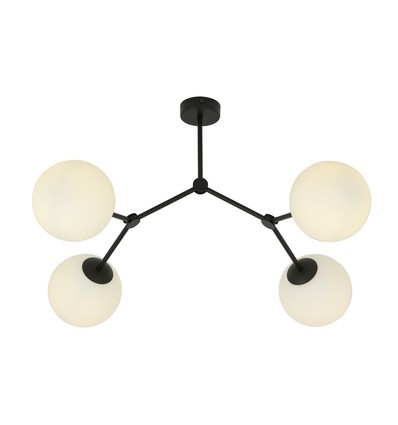 Space 4 Svart/Opal taklampa - Ø15 cm, E14, 230V, utan ljuskälla.