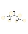 Space 6 Svart/Opal taklampa - Ø15 cm, E14, 230V, utan ljuskälla