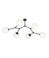 Space 6 Svart/Opal taklampa - Ø15 cm, E14, 230V, utan ljuskälla