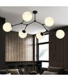 Space 6 Svart/Opal taklampa - Ø15 cm, E14, 230V, utan ljuskälla