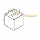Lagertömning: Kobi Cube 2x4 watt vit væglampe - firkantet, justerbar spredning