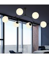 Space 6 Svart/Opal taklampa - Ø15 cm, E14, 230V, utan ljuskälla