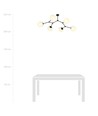 Space 6 Svart/Opal taklampa - Ø15 cm, E14, 230V, utan ljuskälla