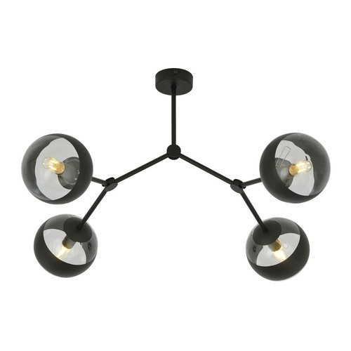 Space 4 Svart/Rand taklampa - Ø14 cm, E14, 230V, utan ljuskälla