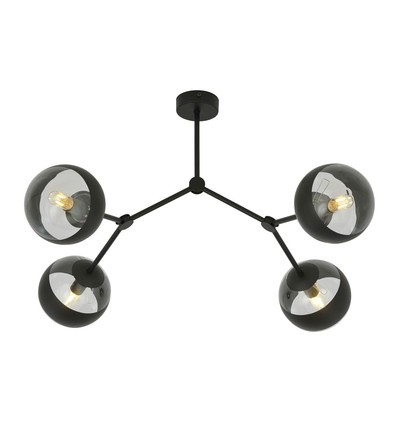 Space 4 Svart/Rand taklampa - Ø14 cm, E14, 230V, utan ljuskälla