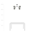Space 4 Svart/Rand taklampa - Ø14 cm, E14, 230V, utan ljuskälla