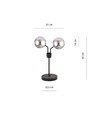 Nova LN2 Svart/Grafit bordlampa - Ø14 cm, E14, 230V, utan ljuskälla