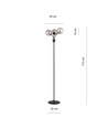 Nova LP3 Svart/Grafit golvlampa - Ø14 cm, E14, 230V, utan ljuskälla