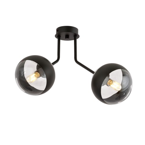 Nova 2 Svart/Rand taklampa - Ø14 cm, E14, 230V, utan ljuskälla