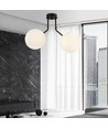 Nova 2 Svart/Opal taklampa - Ø15 cm, E14, 230V, utan ljuskälla