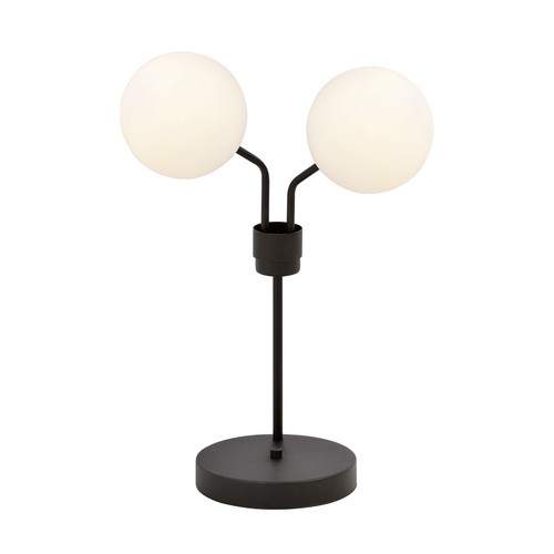 Nova LN2 Svart/Opal bordlampa - Ø15 cm, E14, 230V, utan ljuskälla