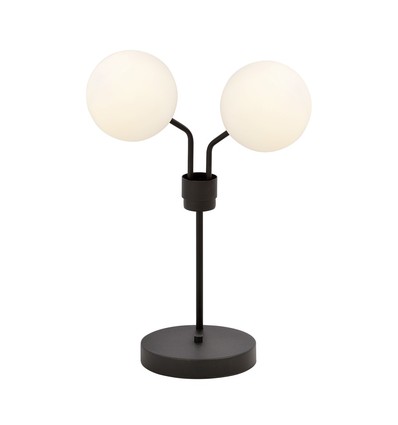 Nova LN2 Svart/Opal bordlampa - Ø15 cm, E14, 230V, utan ljuskälla