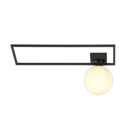 Imago 1A Svart/Opal taklampa - Ø15 cm, E14, 230V, utan ljuskälla