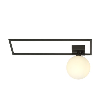 Imago 1A Svart/Opal taklampa - Ø15 cm, E14, 230V, utan ljuskälla