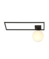 Imago 1A Svart/Opal taklampa - Ø15 cm, E14, 230V, utan ljuskälla