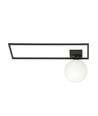Imago 1A Svart/Opal taklampa - Ø15 cm, E14, 230V, utan ljuskälla