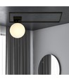 Imago 1A Svart/Opal taklampa - Ø15 cm, E14, 230V, utan ljuskälla