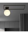 Imago 1A Svart/Opal taklampa - Ø15 cm, E14, 230V, utan ljuskälla