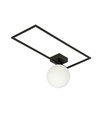 Imago 1A Svart/Opal taklampa - Ø15 cm, E14, 230V, utan ljuskälla