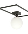 Imago 1A Svart/Opal taklampa - Ø15 cm, E14, 230V, utan ljuskälla