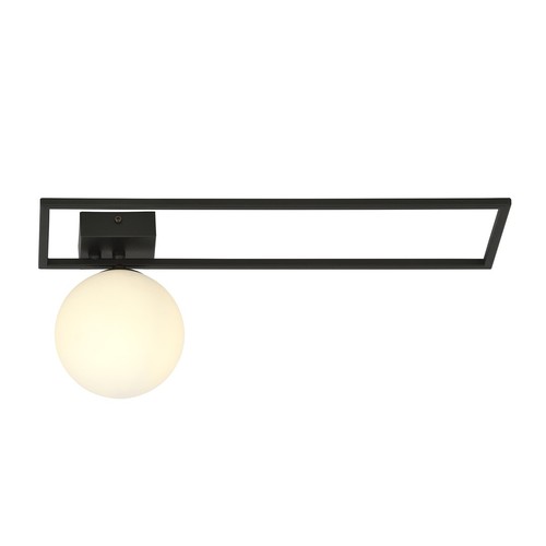Imago 1B Svart/Opal taklampa - Ø15 cm, E14, 230V, utan ljuskälla