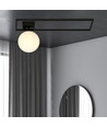Imago 1B Svart/Opal taklampa - Ø15 cm, E14, 230V, utan ljuskälla