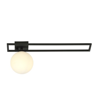 Imago 1C Svart/Opal taklampa - Ø15 cm, E14, 230V, utan ljuskälla