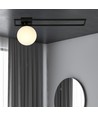 Imago 1C Svart/Opal taklampa - Ø15 cm, E14, 230V, utan ljuskälla