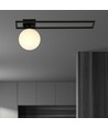 Imago 1C Svart/Opal taklampa - Ø15 cm, E14, 230V, utan ljuskälla