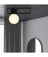 Imago 1D Svart/Opal taklampa - Ø15 cm, E14, 230V, utan ljuskälla