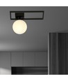 Imago 1D Svart/Opal taklampa - Ø15 cm, E14, 230V, utan ljuskälla