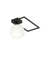 Imago 1D Svart/Opal taklampa - Ø15 cm, E14, 230V, utan ljuskälla